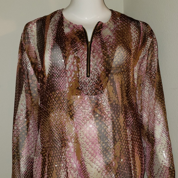 Plus size zippered long sleeve Tunic - Picture 3 of 4